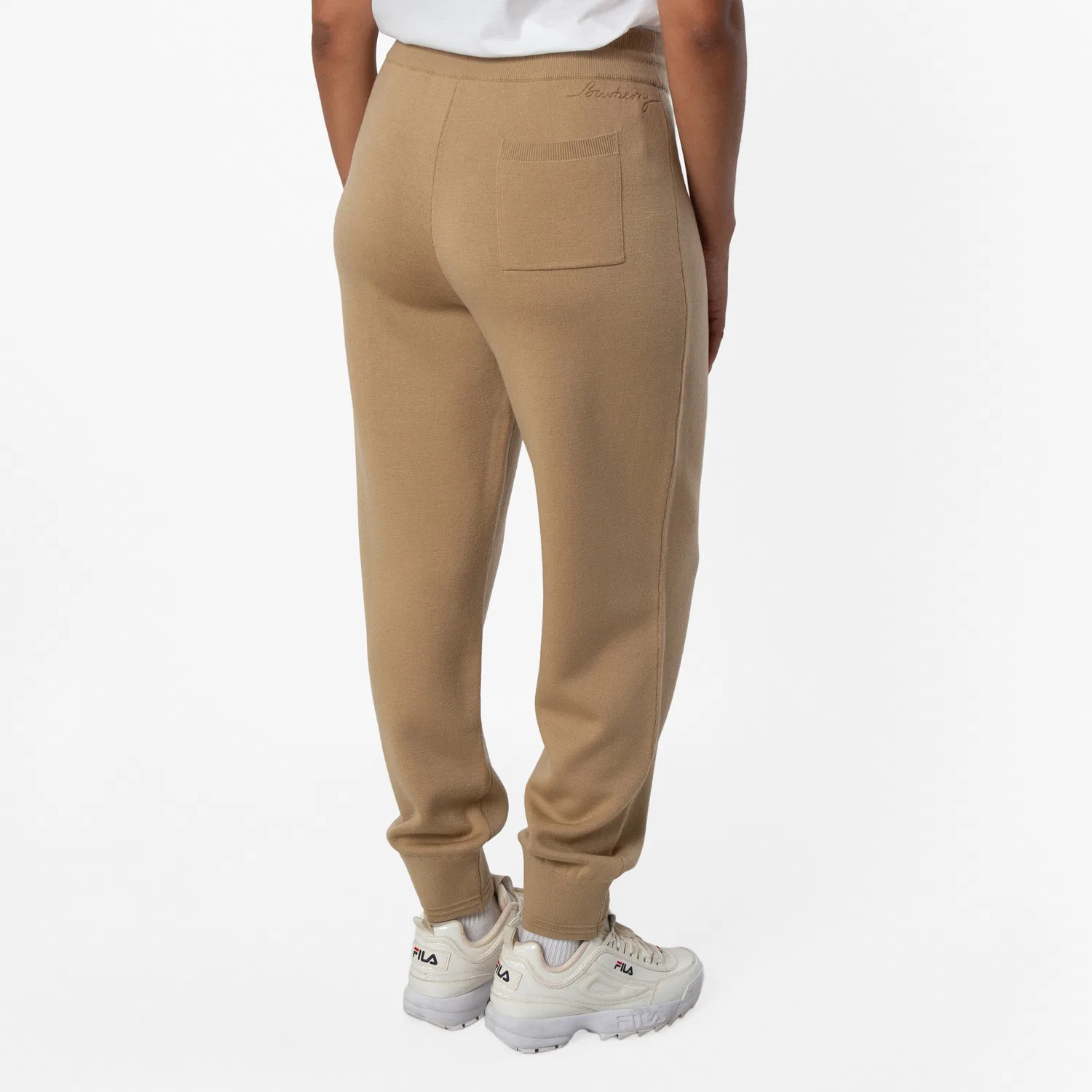 Брюки спортивные из шерстяной смеси Wool Blend Jogging Pants Burberry, Sand — фото 4