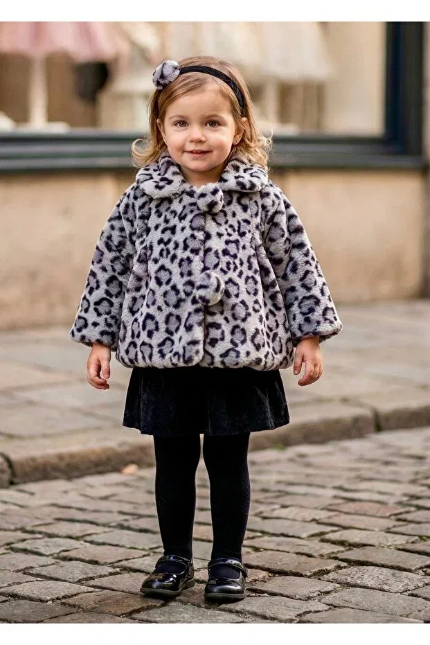 Детское пальто для девочек с принтом Miaras Baby, Gray