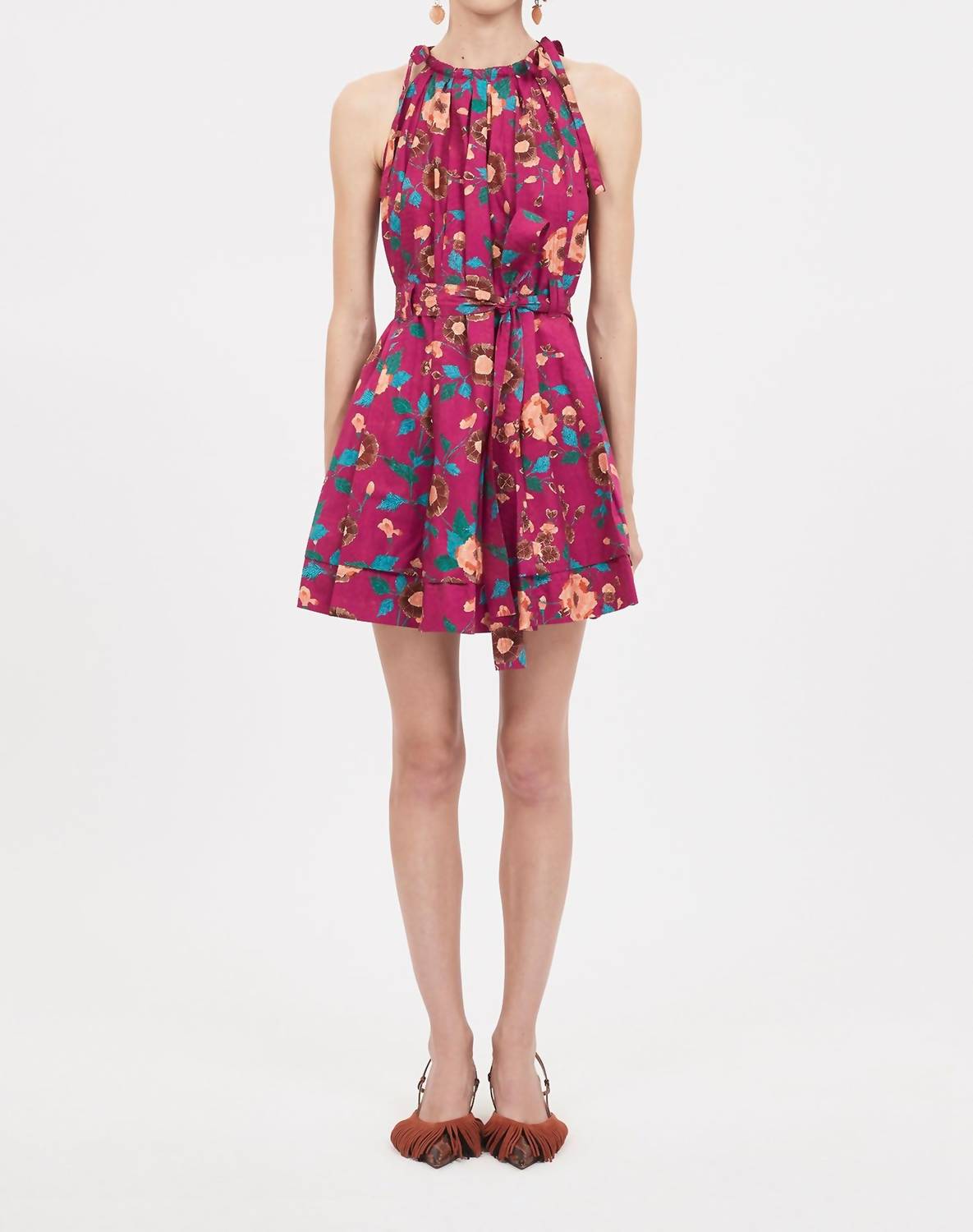 

Платье Бриенны в рубиновом цвете Флора Ulla Johnson, цвет ruby flora