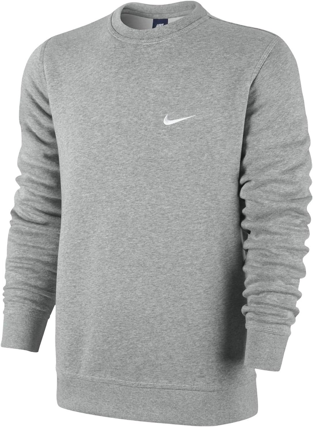 

Мужская толстовка NIKE Club Swoosh Crew, черная/белая, 611467-010, Grey/White