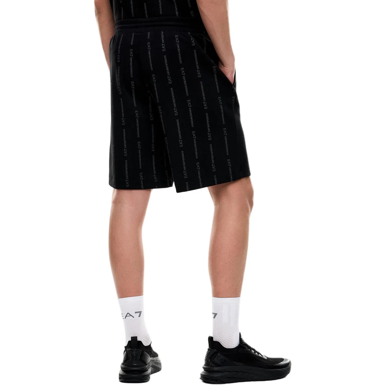 Мужские шорты с принтом Emporio Armani, Black — фото 4