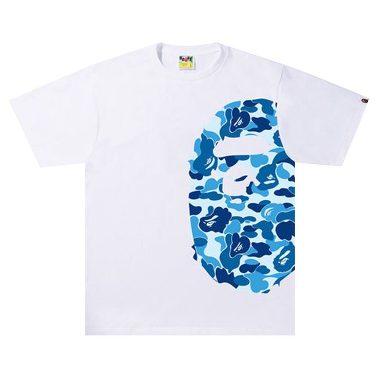 

Футболка BAPE ABC Camo Side Big Ape Head Tee 'White/Blue', белый