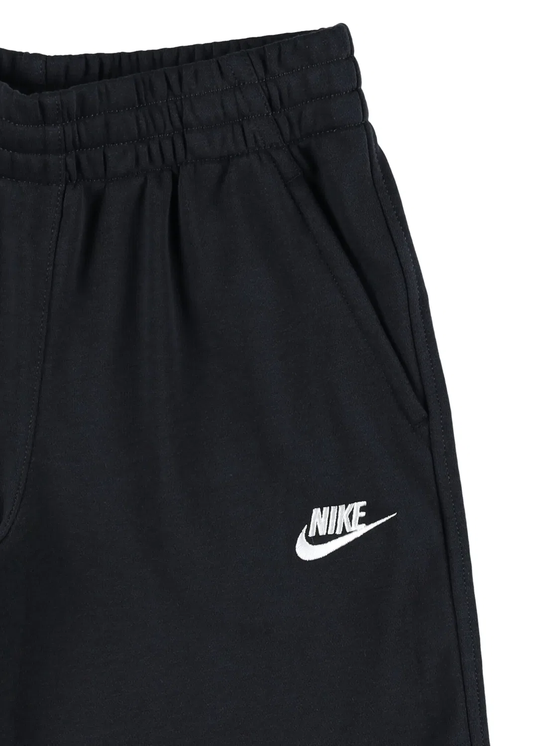 Флисовые шорты с вышитым логотипом Nike Kids, черный — фото 3