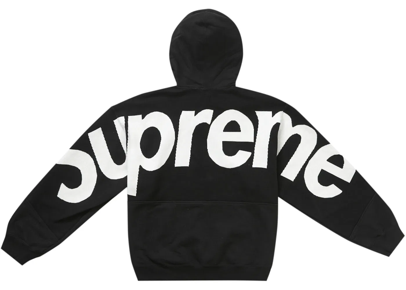 Мужской худи с жаккардовым принтом Big Logo Supreme, Black — фото 2