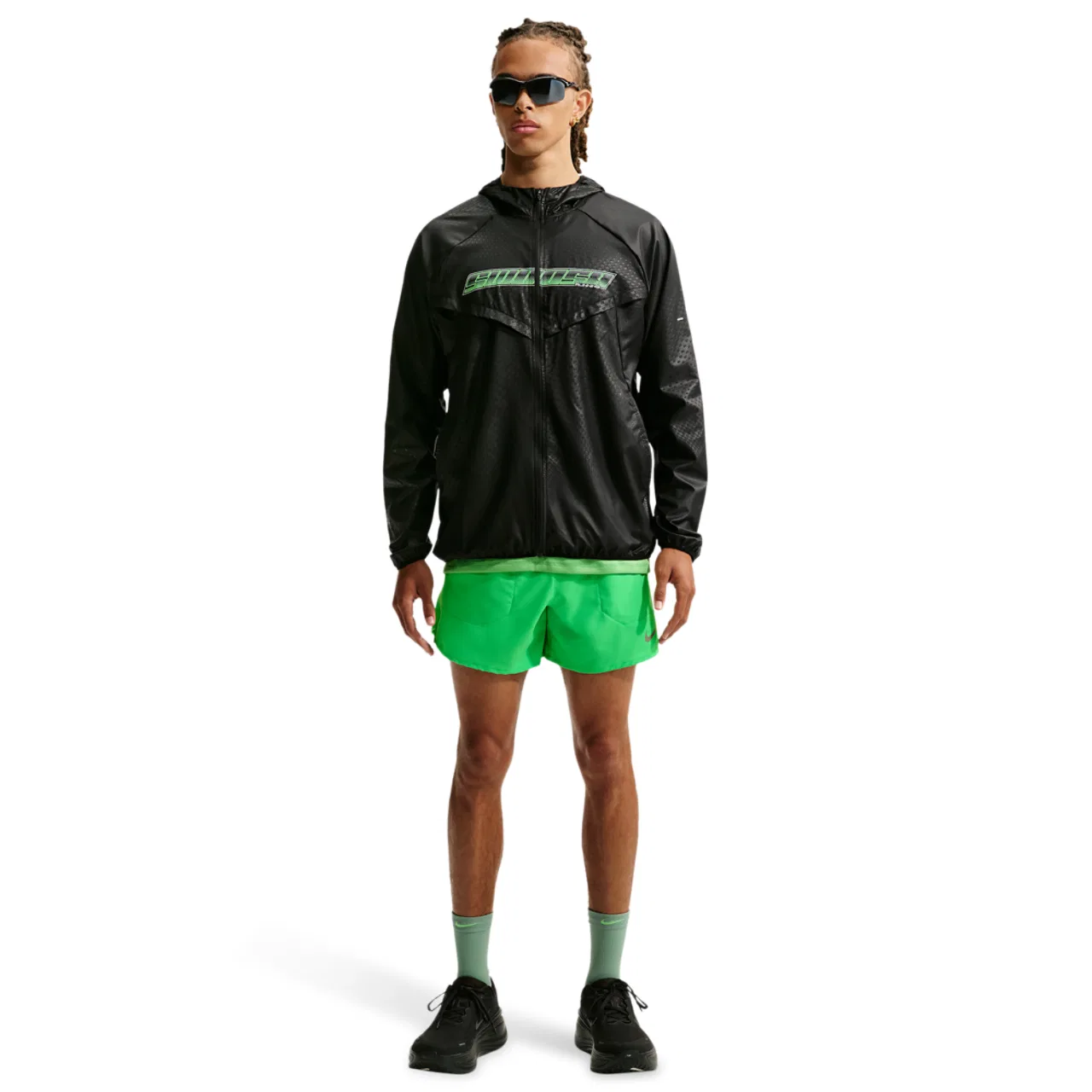 Мужские шорты для бега с встроенным бельем Nike Dri-FIT Stride, Green Spark Reflective Silver — фото 3
