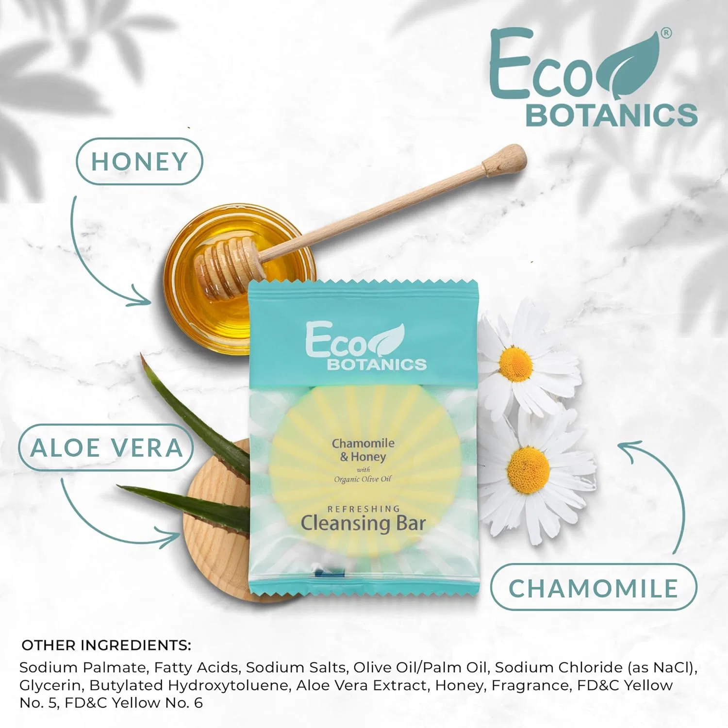 Твердое мыло Hotel Cleansing Bar Soap Eco Botanics, Набор 100 шт, 14 г — фото 4