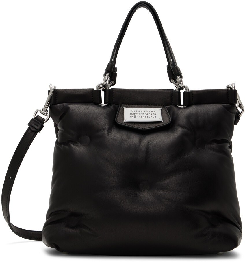 

Черная маленькая объемная сумка с короткими ручками Glam Slam Maison Margiela, Черный, Черная маленькая объемная сумка с короткими ручками Glam Slam Maison Margiela