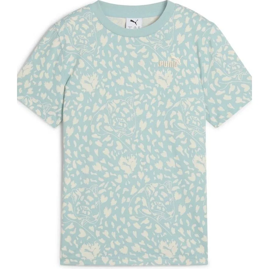 Детская футболка с коротким рукавом Flaming Love Aop Tee Puma, Мятный