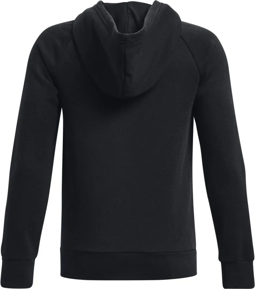 Свитшот на молнии с капюшоном детский UA Rival Fleece Fullzip Hoodie Under Armour, черный — фото 2