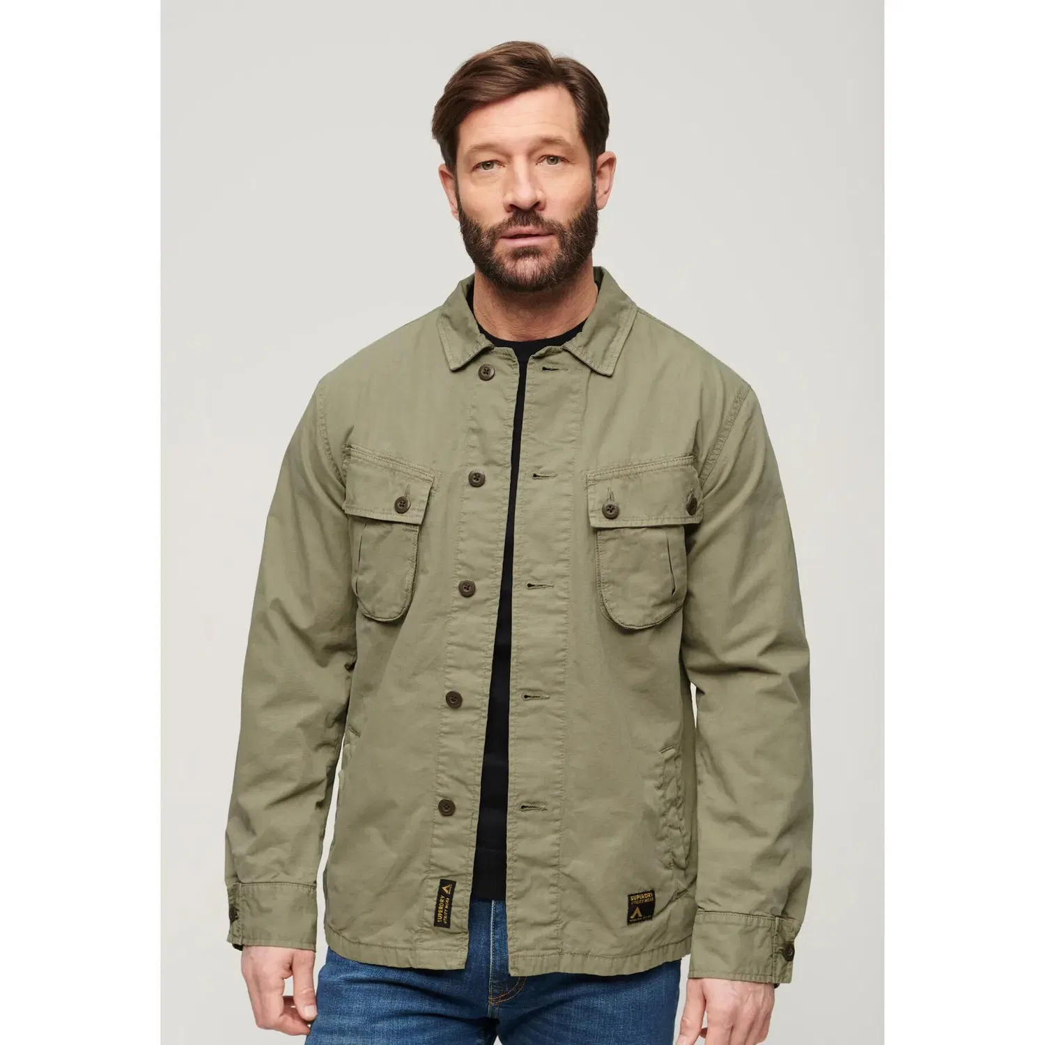 Мужская куртка-рубашка Superdry, Зеленый — фото 2