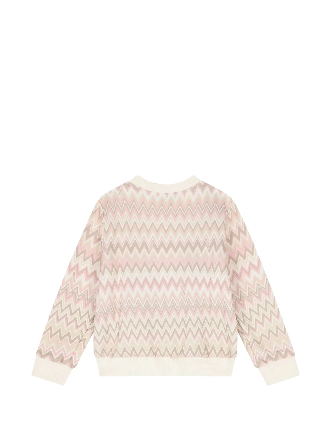 Свитер с узором зигзаг Missoni Kids, нейтральные цвета — фото 2