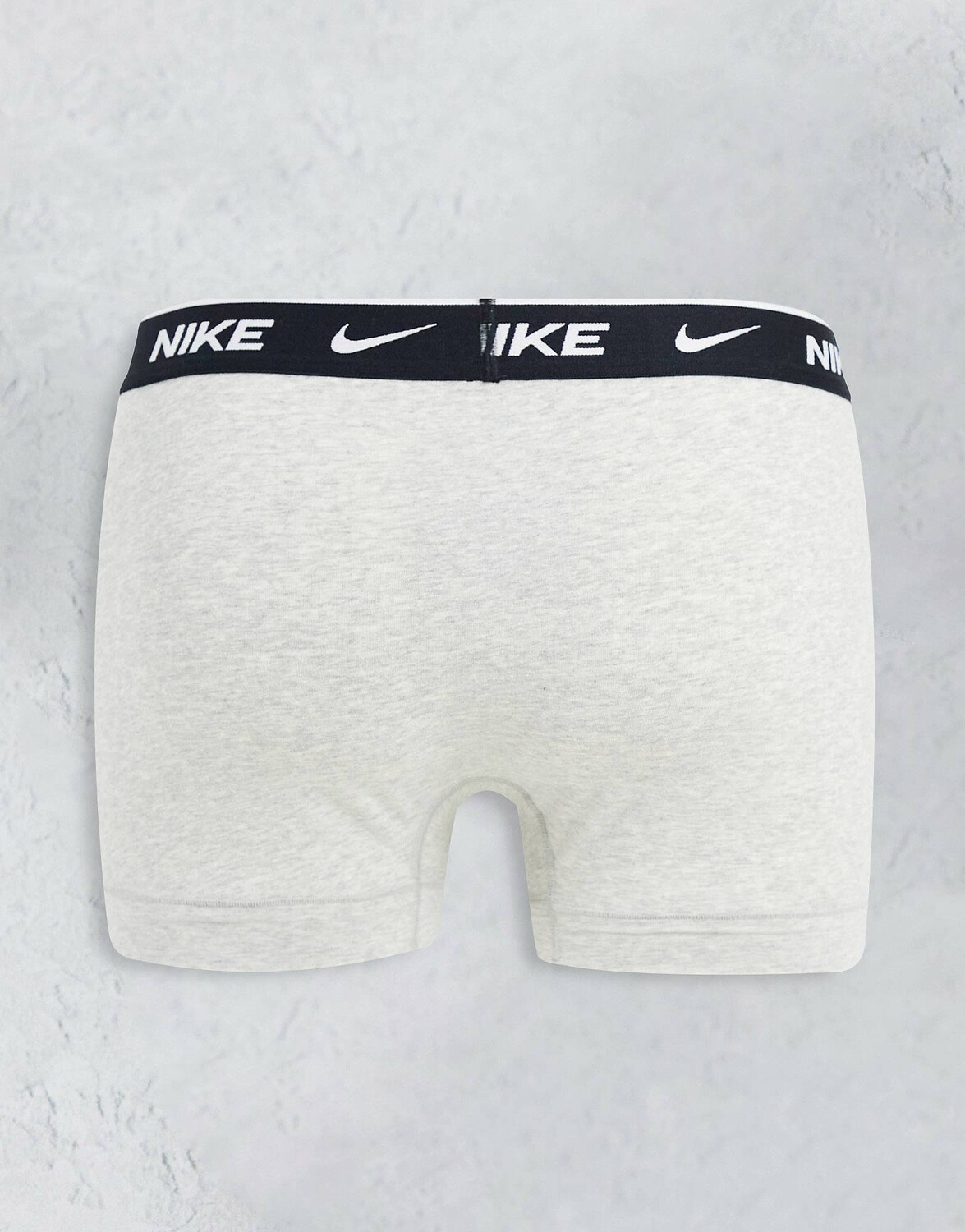 Комплект из трех хлопковых эластичных плавок Nike черного/серого/белого цвета — фото 3