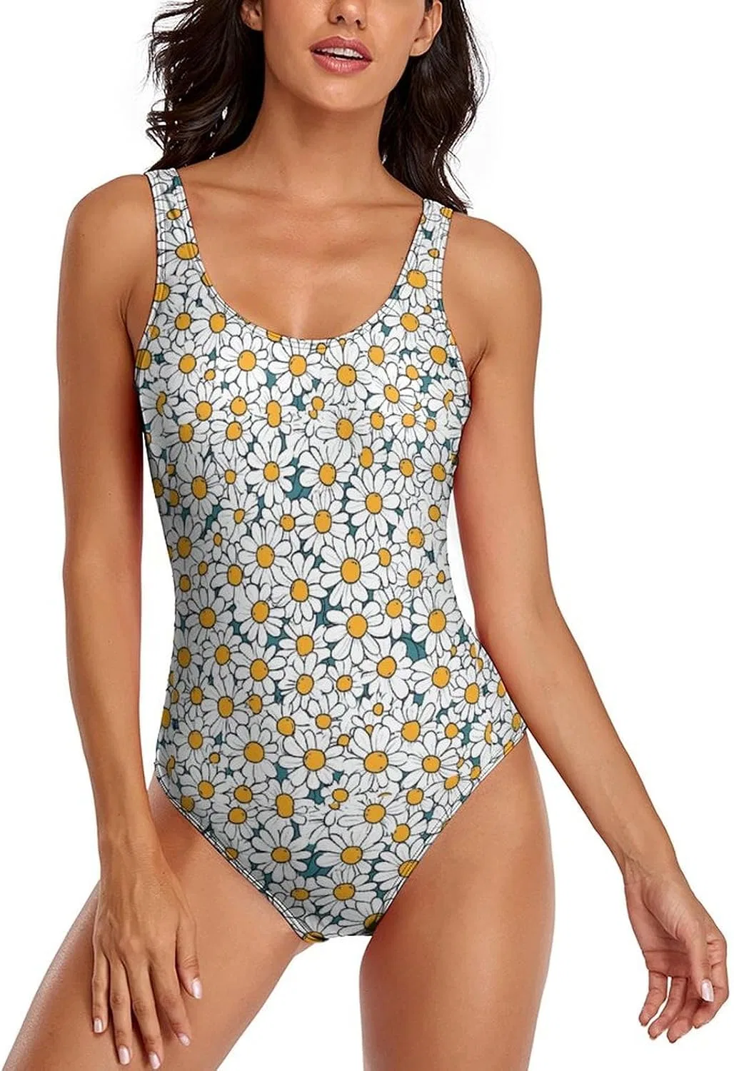 Женский слитный купальник с цветочным принтом Arcticbird, Flower Pattern Print 4