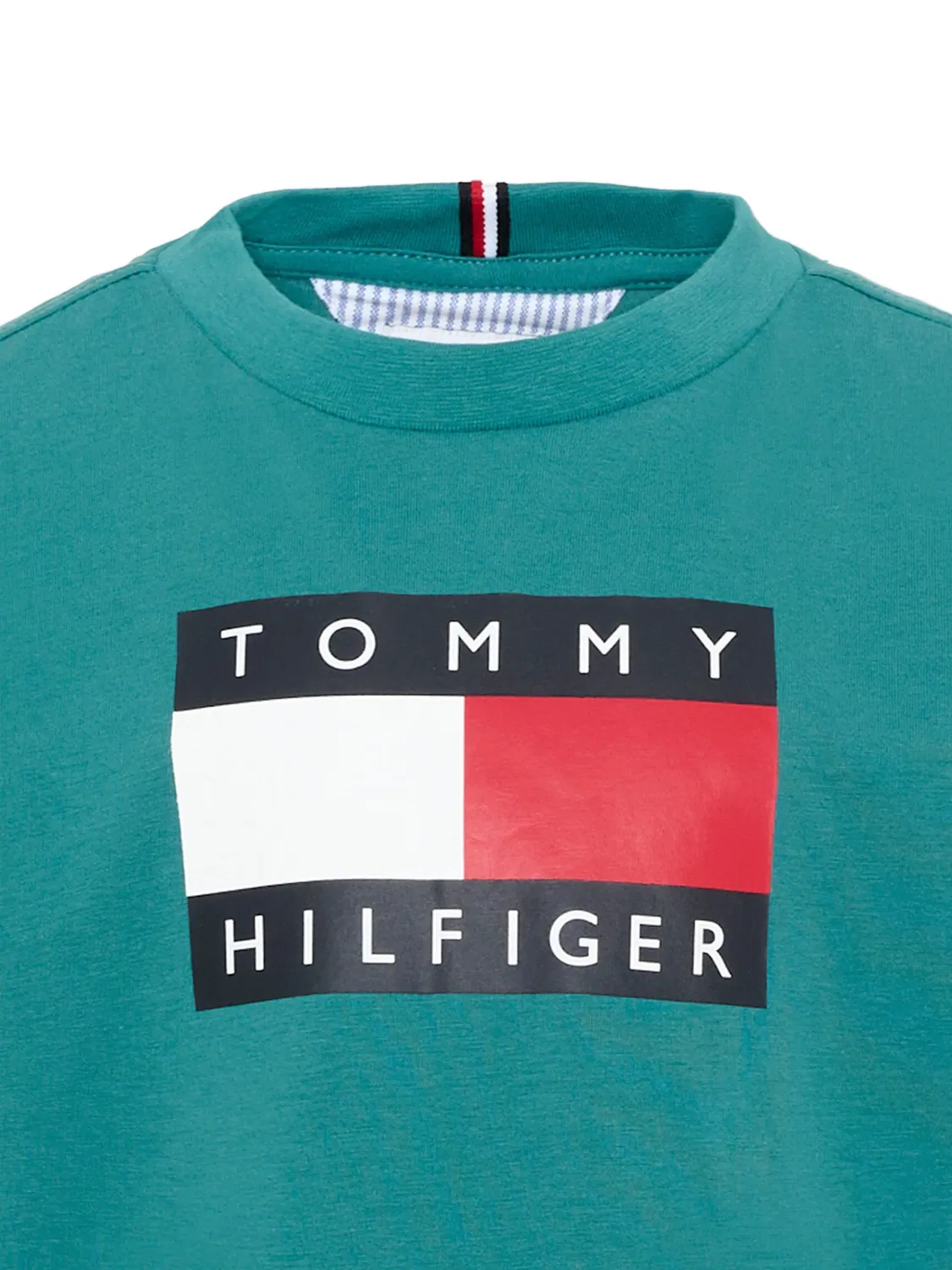 Футболка с логотипом Tommy Hilfiger Junior, зеленый — фото 3