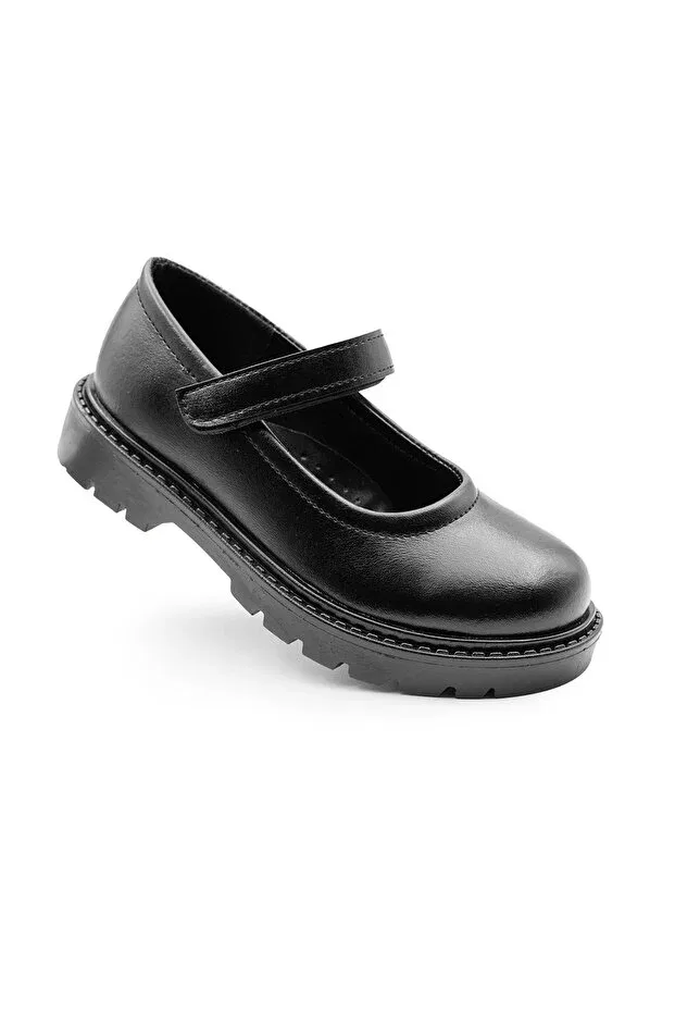 Детские балетки для девочек из искусственной кожи Generic Brands, Black — фото 2
