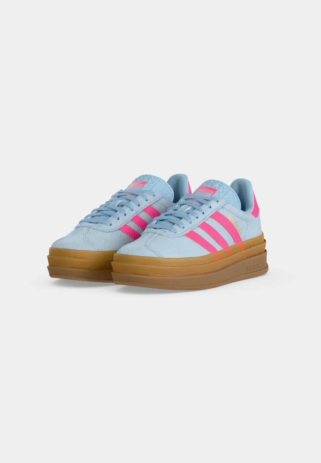 Кроссовки Gazelle Bold унисекс Adidas Originals, Clear Sky/Lucid Pink/Gold-Coloured Metallic — фото 3