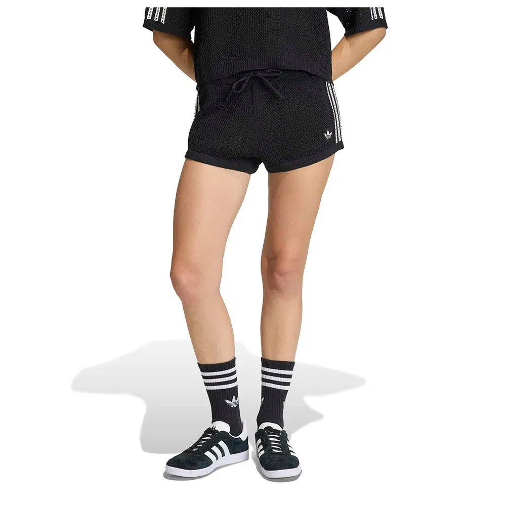 Шорты вязаные крючком Adidas Originals, черный