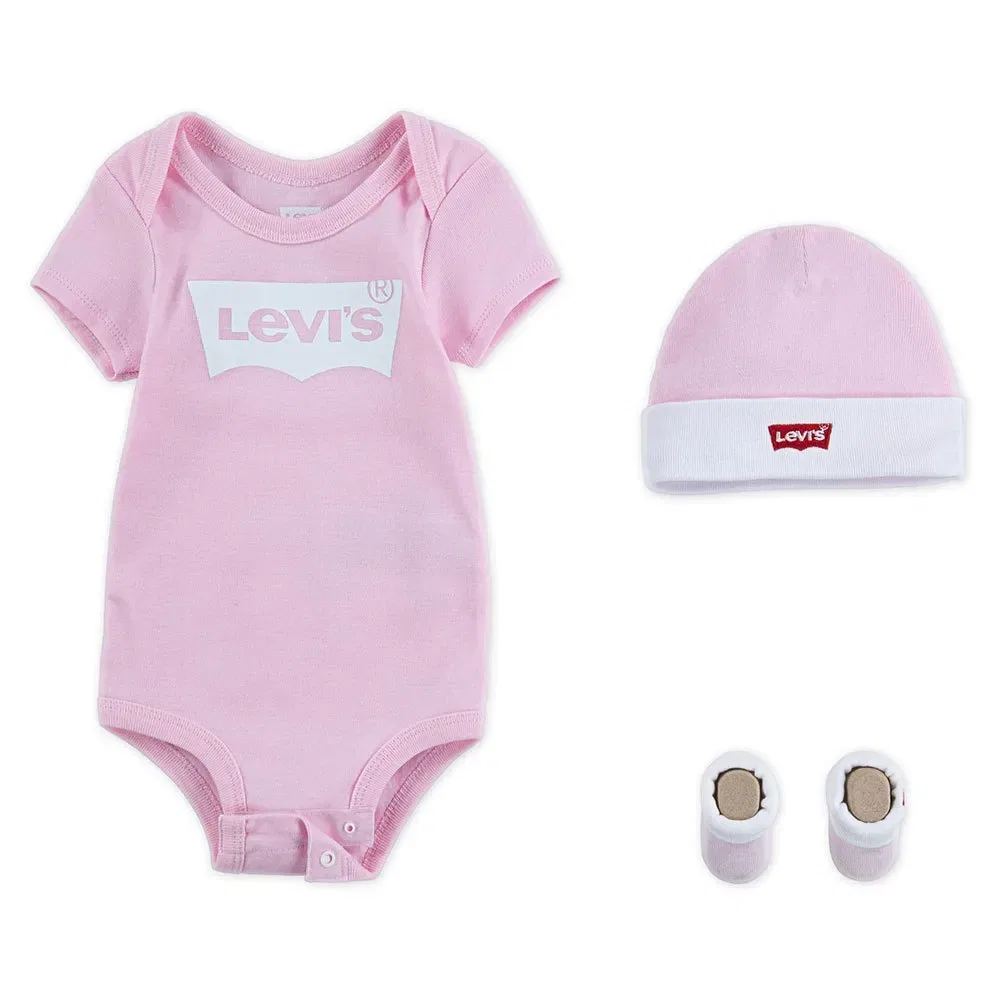 Детский комплект для мальчиков с коротким рукавом Levi's Classic Batwing, Pink