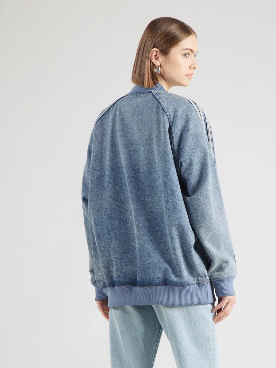 Куртка ADIDAS ORIGINALS Between-Season 'SST' в синем джинсовом и пастельно-голубом цветах — фото 4