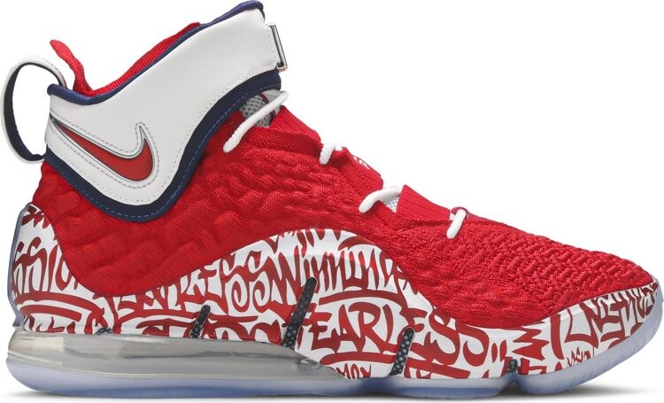 

Кроссовки Nike LeBron 17 'LeBron 4 Red Graffiti', красный