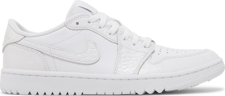 

Бутсы Air Jordan 1 Low Golf White Crocodile, белый