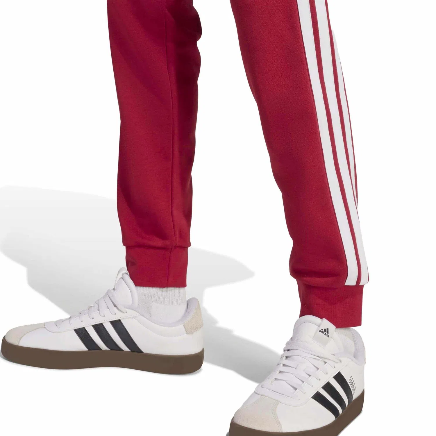 Мужские спортивные штаны с зауженным кроем Adidas 3S Ft Tc Pt, Red — фото 4