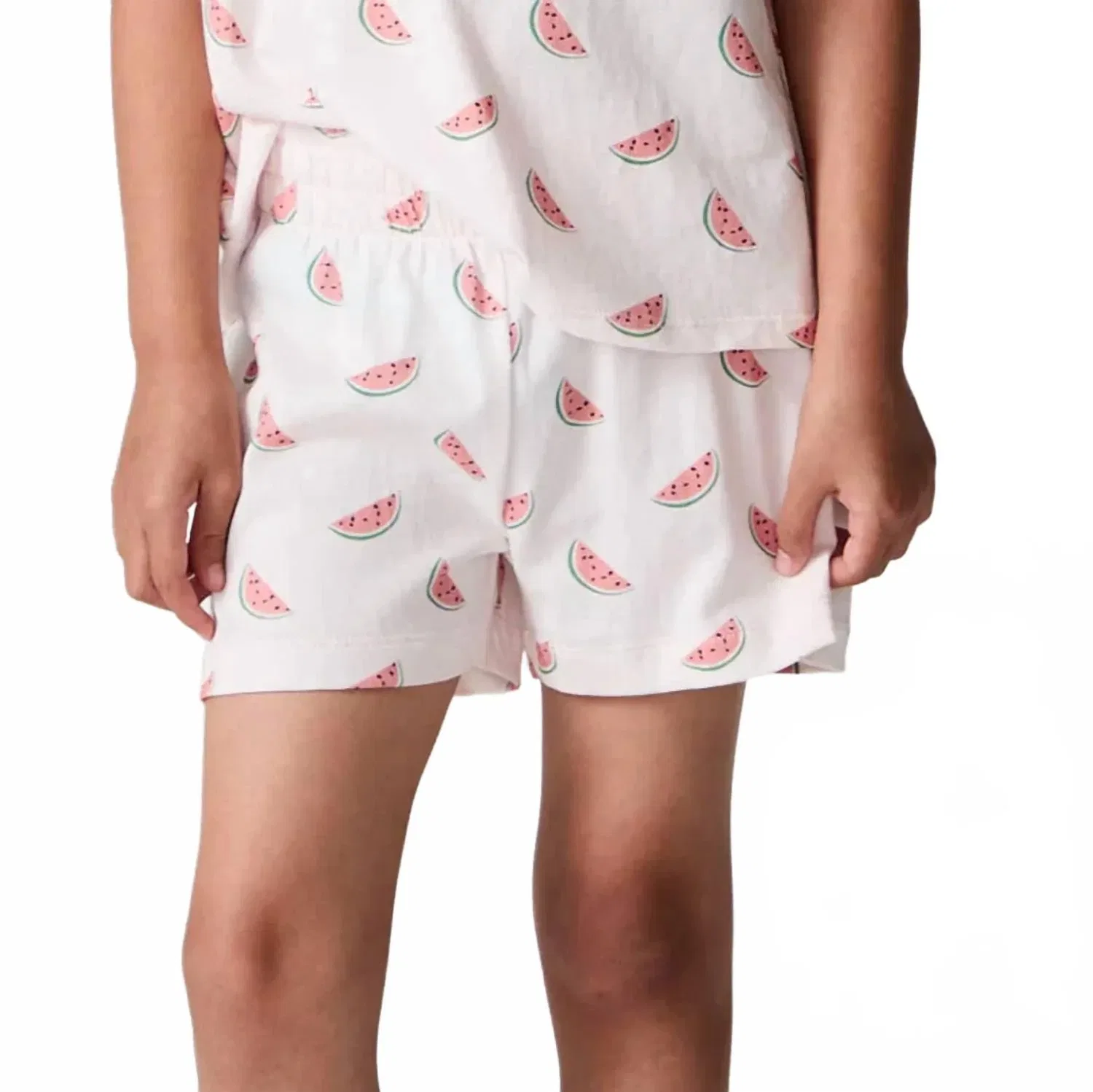 Детские шорты для девочек с принтом арбузов Watermelon All Over Chaser, White