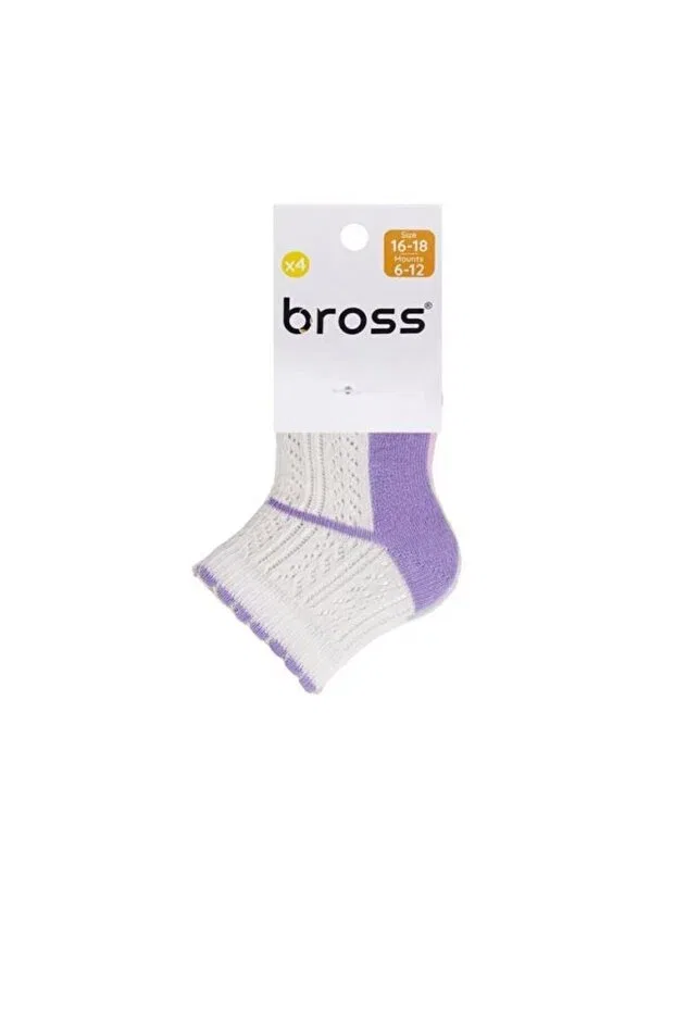 Детские носки для девочек с принтом Shoe Patterned Mesh Bross, Asorti — фото 3