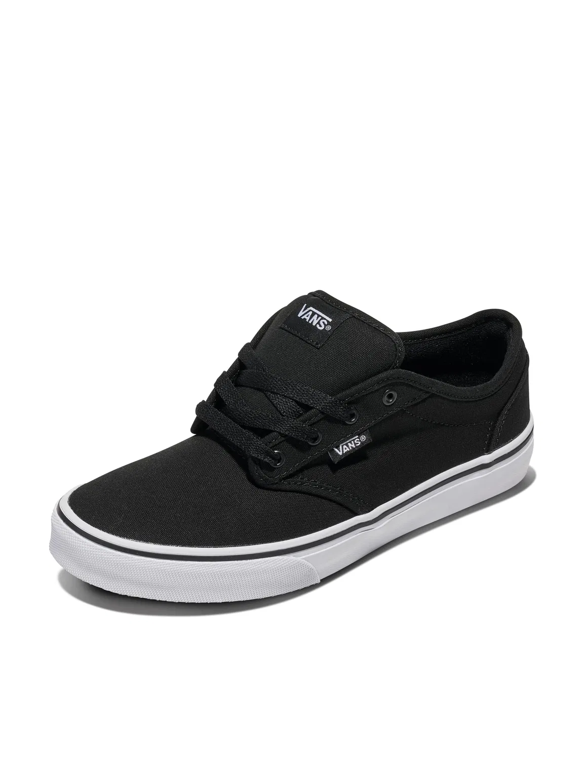 Детские кроссовки на шнуровке Vans Atwood, Black And White