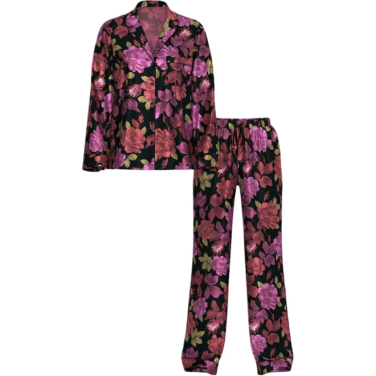 Женский комплект пижамы Black Floral Victoria's Secret