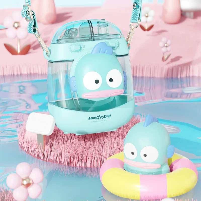Детская бутылка для воды с трубочкой, 1000 мл, Pochacco, Sanrio, Multicolor — фото 4