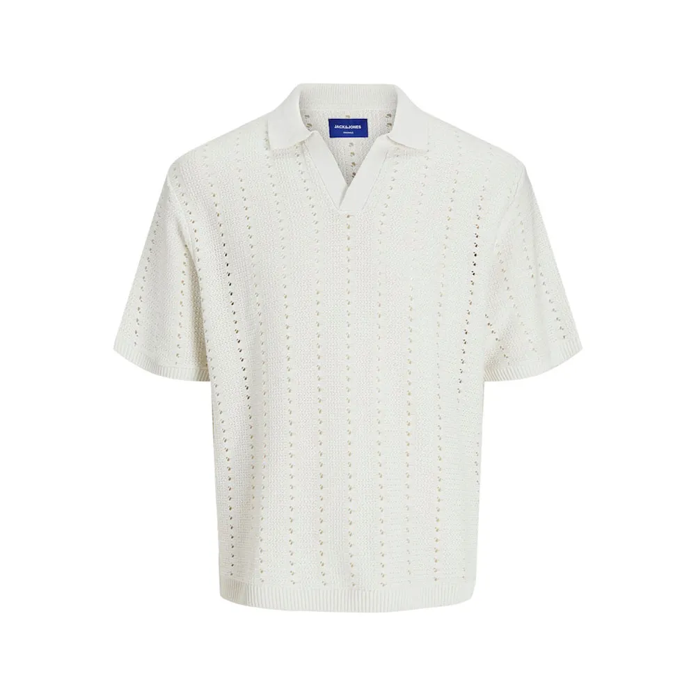 

Поло с коротким рукавом Jack & Jones Paros Easter Crochet, белый