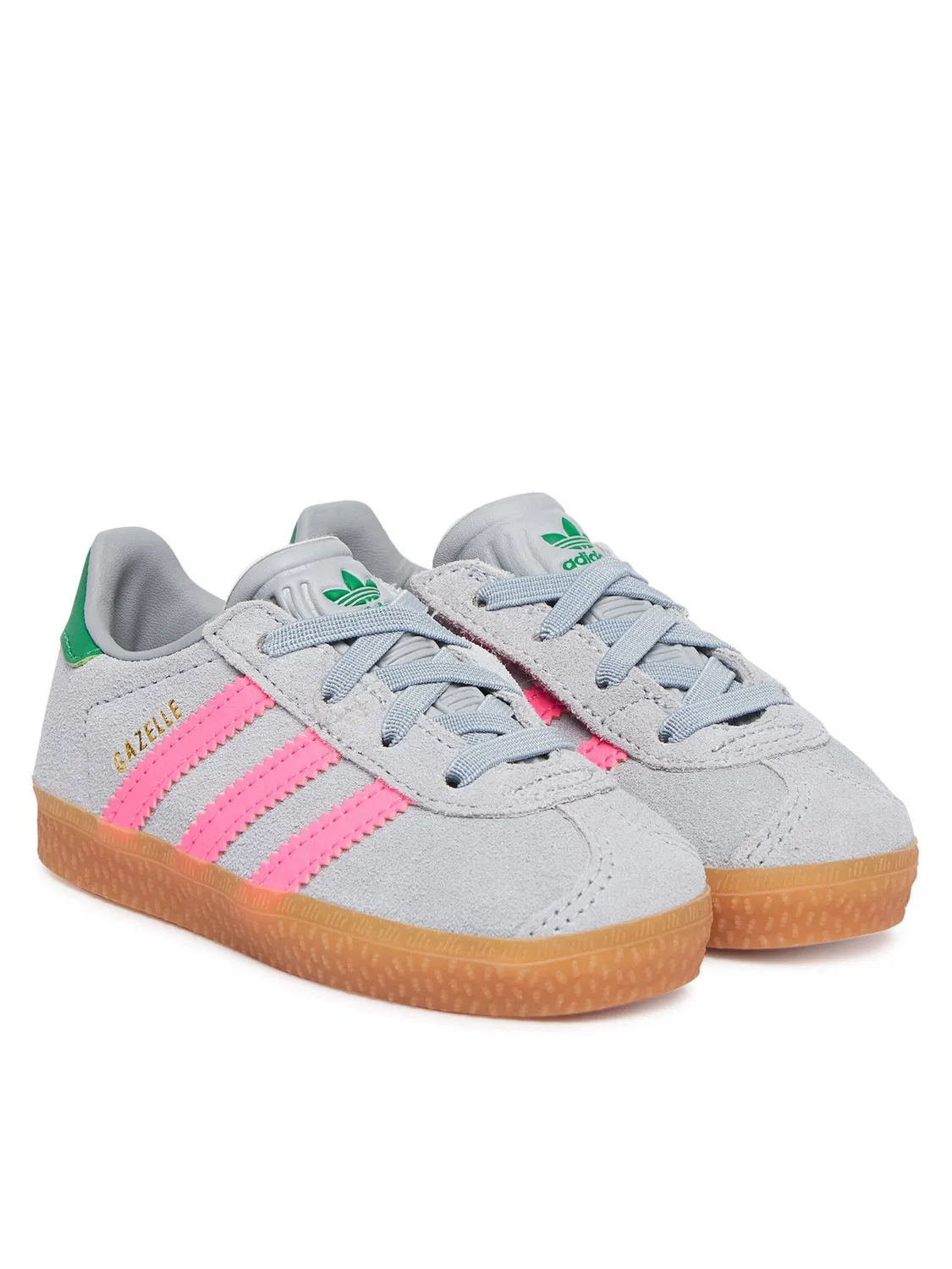 Кроссовки для девочки Gazelle Comfort Closure Elastic Laces Adidas, серый — фото 2