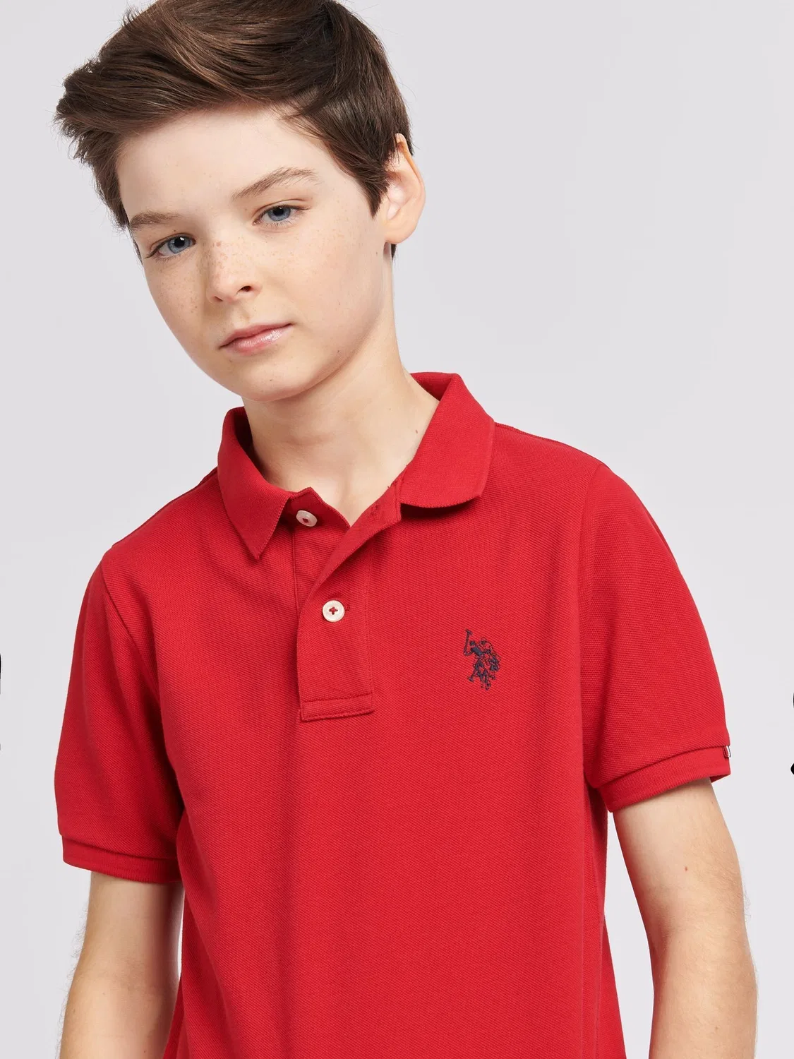Поло U.S. Polo Assn. Double Horsemen, красный — фото 2