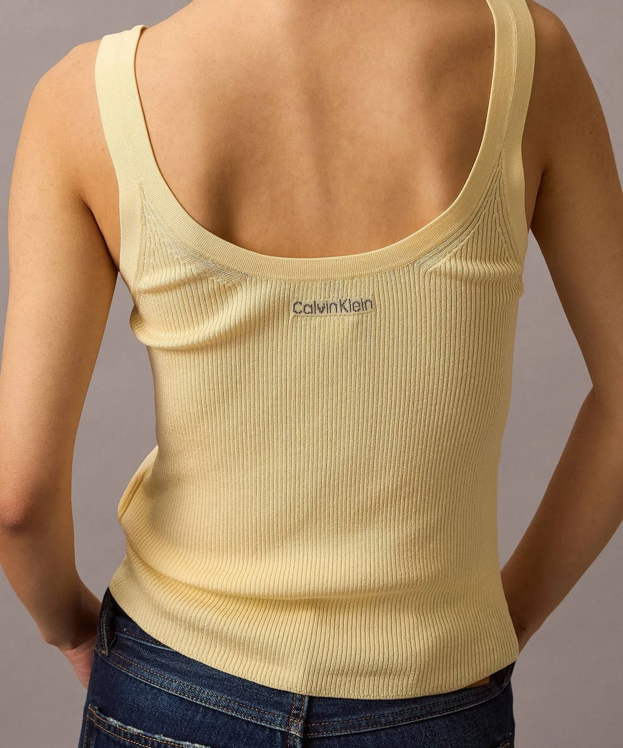 Женский топ без рукавов из вискозы Calvin Klein, Light Blue — фото 2