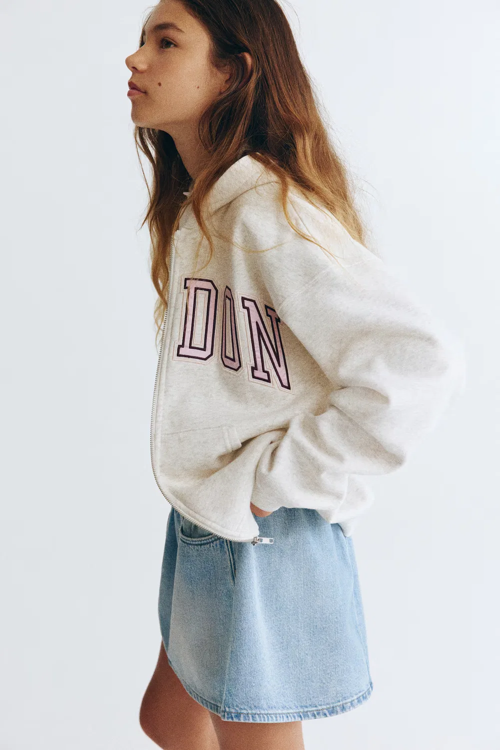 Джинсовая юбка из хлопка H&M, Helles Denimblau — фото 2
