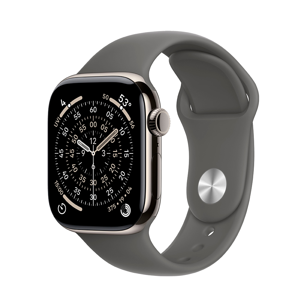 

Умные часы Apple Watch Series 11 (GPS+Cellular), 42 мм, Natural Titanium Case/Stone Gray Sport Band - S/M, Титановый, Умные часы Apple Watch Series 11 (GPS+Cellular), 42 мм, Natural Titanium Case/Stone Gray Sport Band - S/M