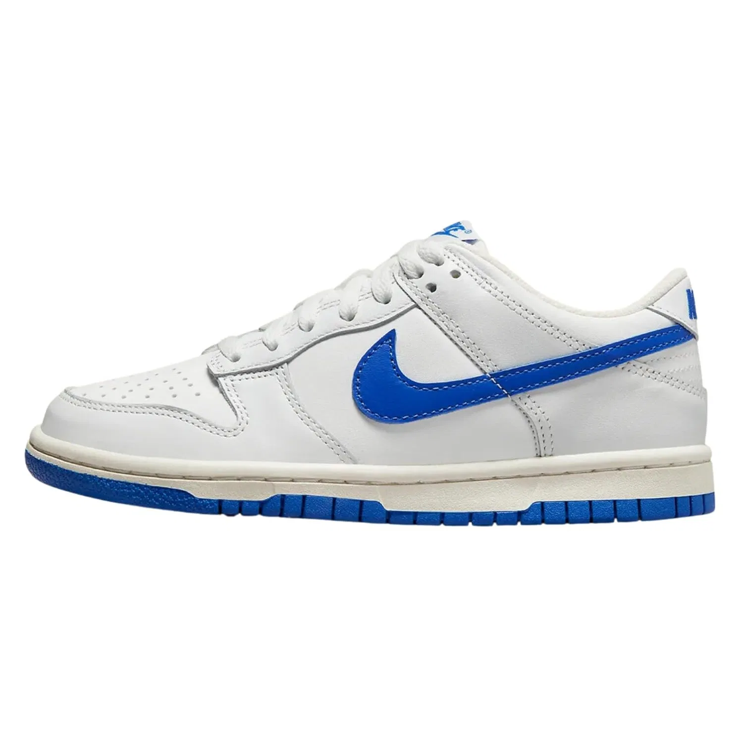 Детские кроссовки для мальчиков с принтом NIKE Dunk Low NIKE, Summit White Hyper Royal