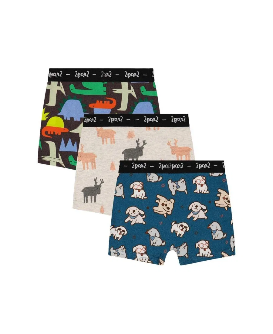 Комплект трусов боксеров с принтом, модель Holiday Prints Deux par Deux, Animal Print — фото 2