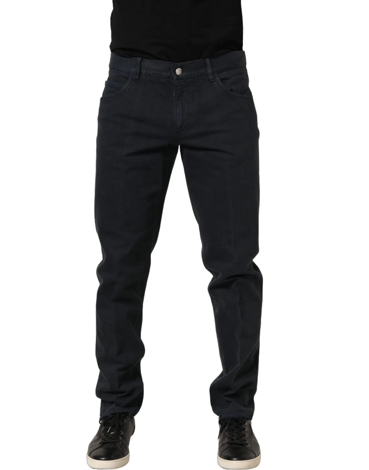 Мужские джинсы с логотипом Skinny jeans Dolce & Gabbana, черный — фото 3