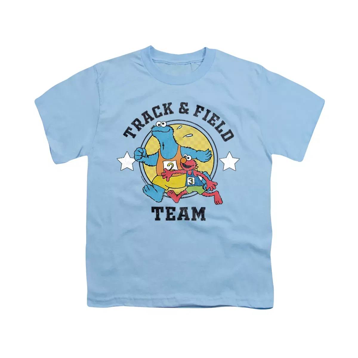 Детская футболка с принтом Elmo Track Field Sesame Street, Light Blue