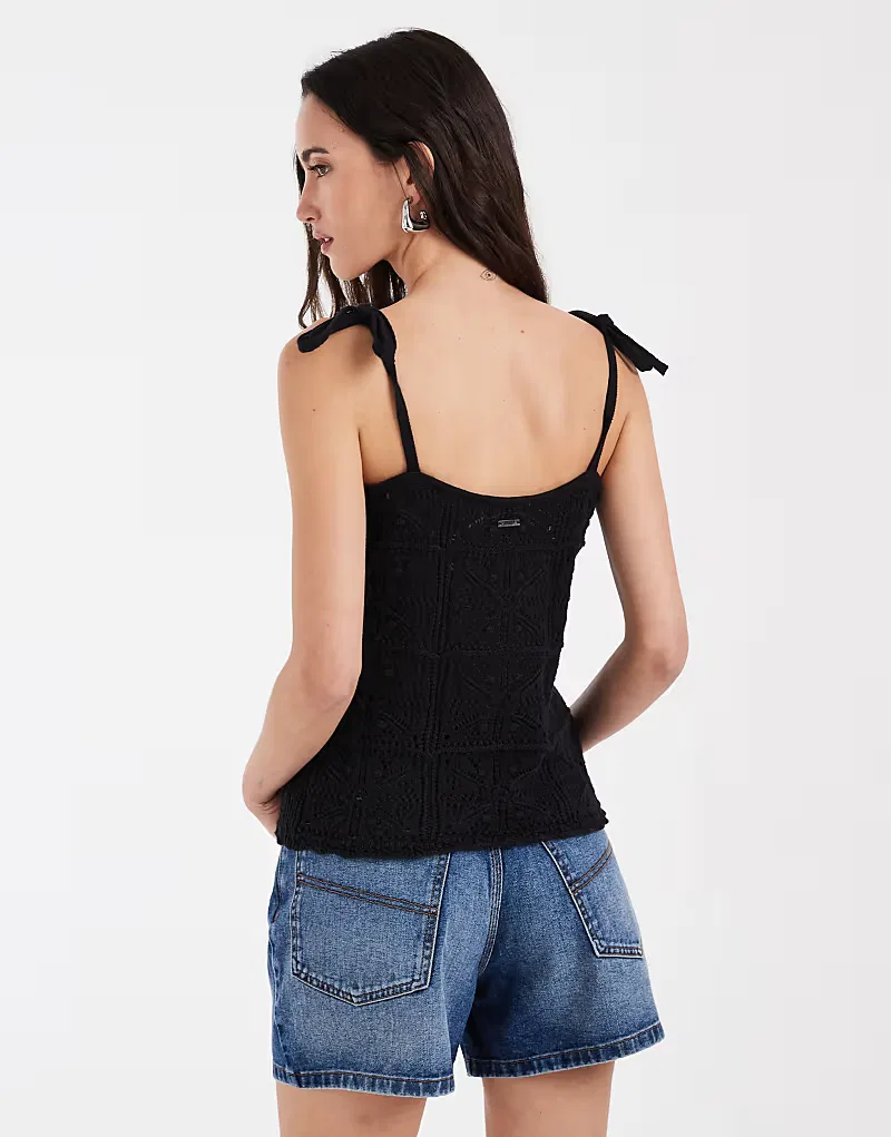 Майка Levi's с завязками на бретелях, черный — фото 3