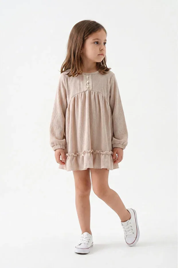 Детское платье для девочек хлопковое Womi Kids, Beige