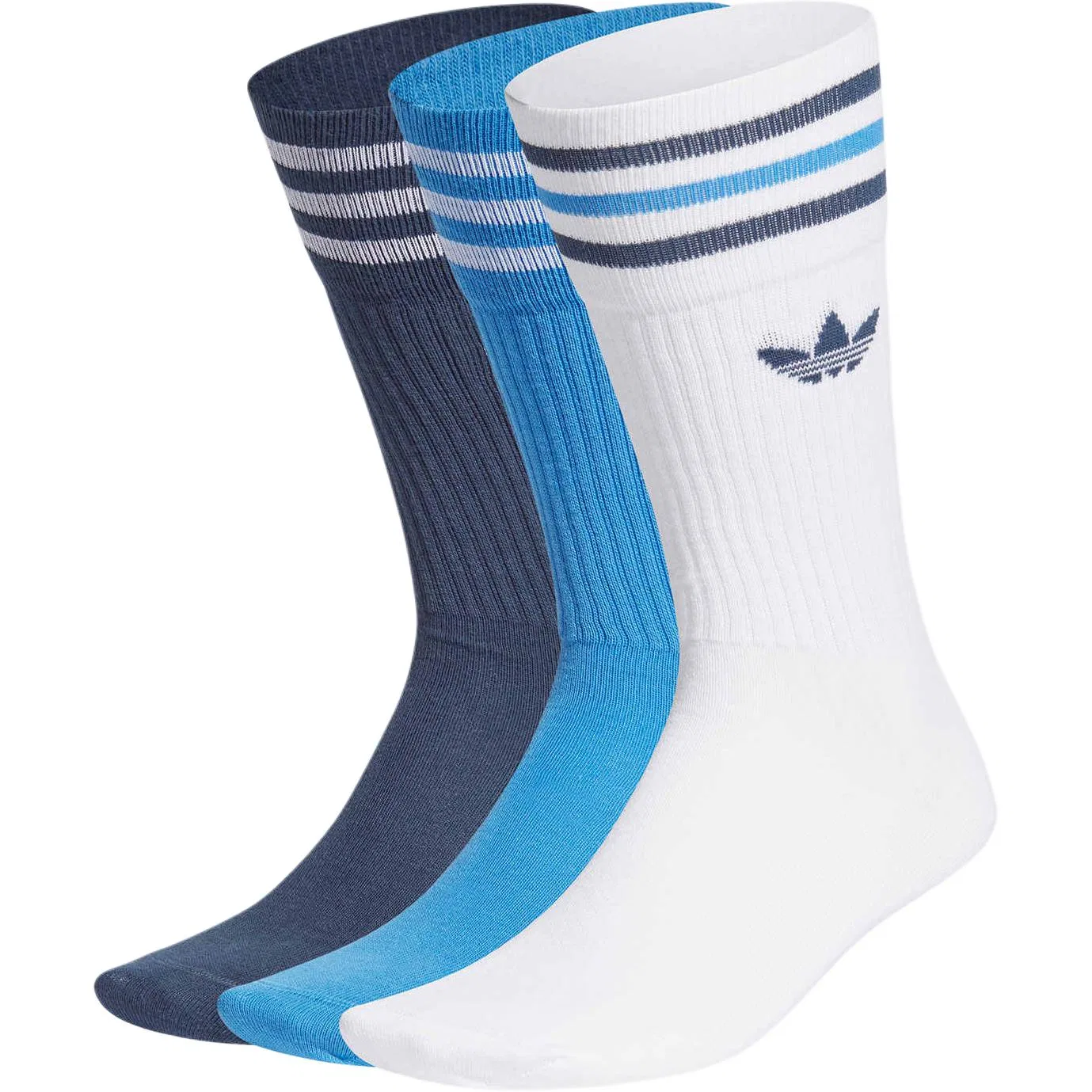 Детские носки с логотипом, комплект из 3 пар, Adidas Originals, White/Blue/Navy Blue