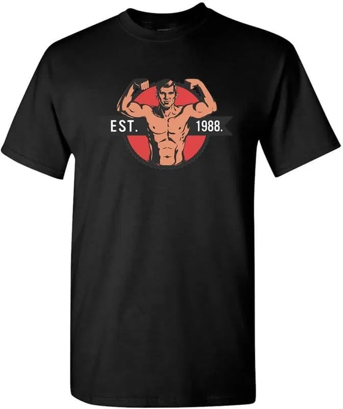 Мужская футболка с принтом Gym Muscle T-Shirt, Black
