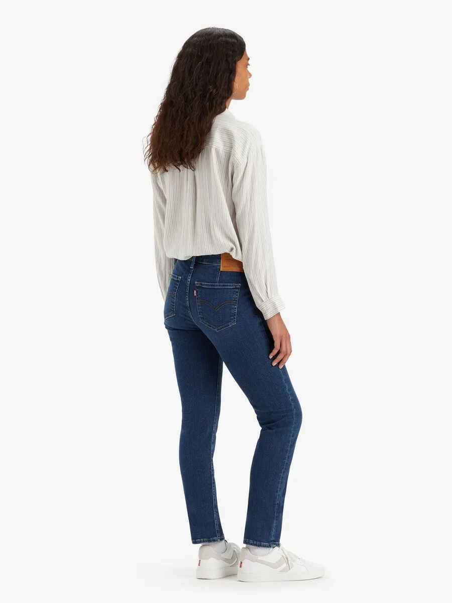 Джинсы LEVI'S Slim fit '712 Slim Welt Pocket' темно-синего цвета — фото 3