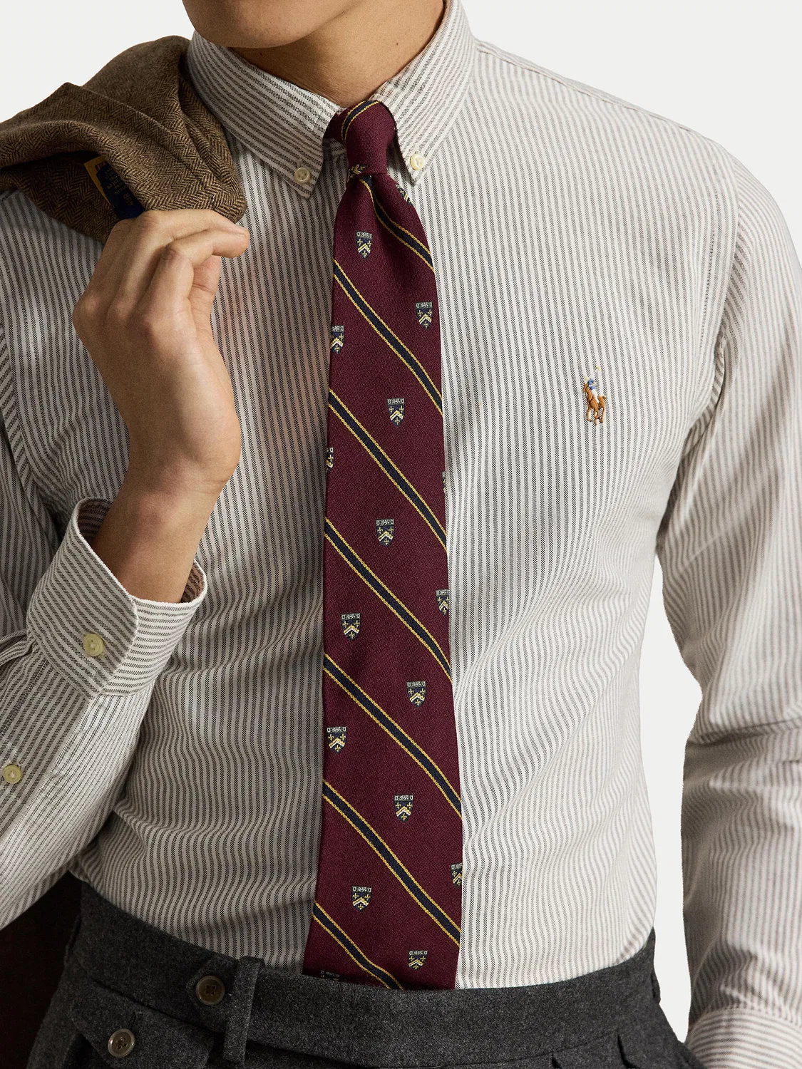 Мужская рубашка стандартного кроя Polo Ralph Lauren, светло-бежевый — фото 4