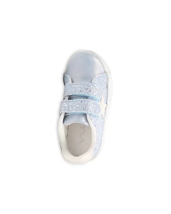 Детские кроссовки для девочек с блестками Koryana-T Nina, Blue Glitter