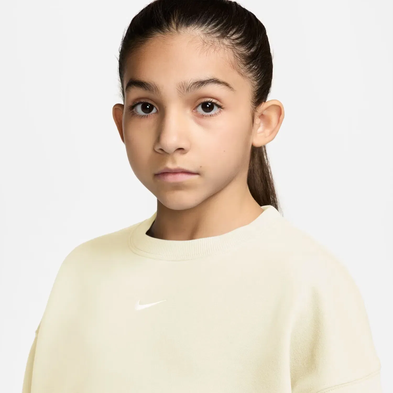 Детское худи оверсайз Nike Sportswear Studio Flc Bxy Os Lbr, Blanco — фото 3