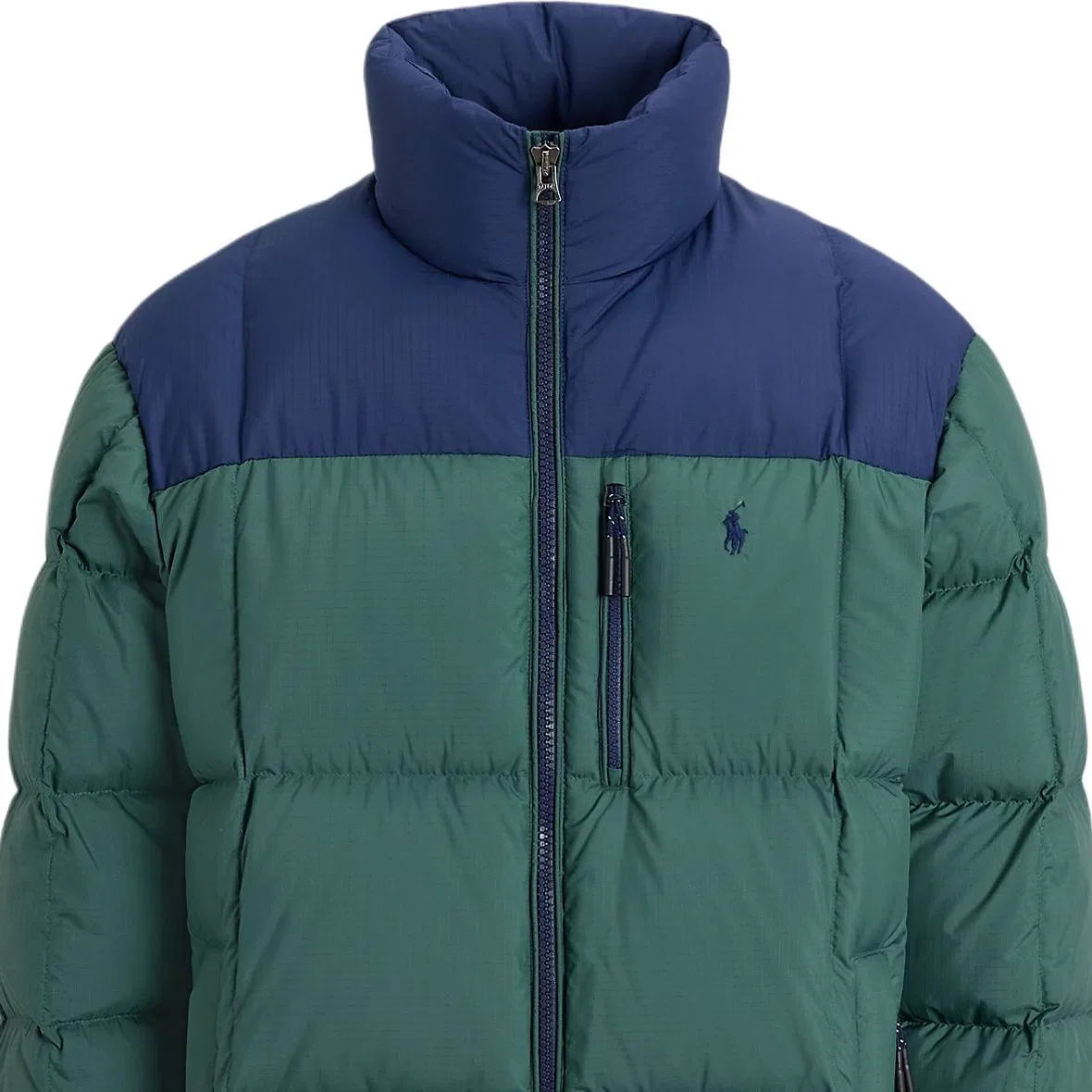 Мужская куртка-пуховик с капюшоном Gorham Polo Ralph Lauren, Newport Marine Blue & Green — фото 3